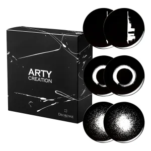 Discount Arty Creation Black Flat Plates