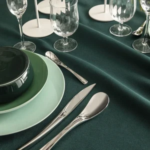 Discount Emerald Green Cotton & Linen Shades Tablecloths