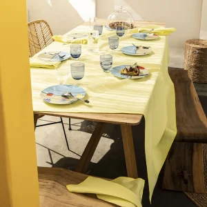 Sale Pale Yellow Cotton & Linen Shades Tablecloths