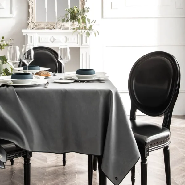 Outlet Shades Cotton & Linen Gray Tablecloths