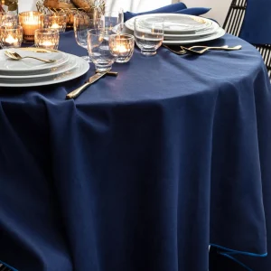 Clearance Shades Cotton & Linen Midnight Blue Tablecloths