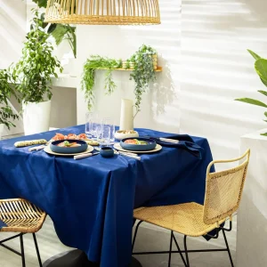 Hot Shades Cotton & Linen Royal Blue Tablecloths