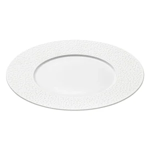 Store White Rose Pearls Flat Plates